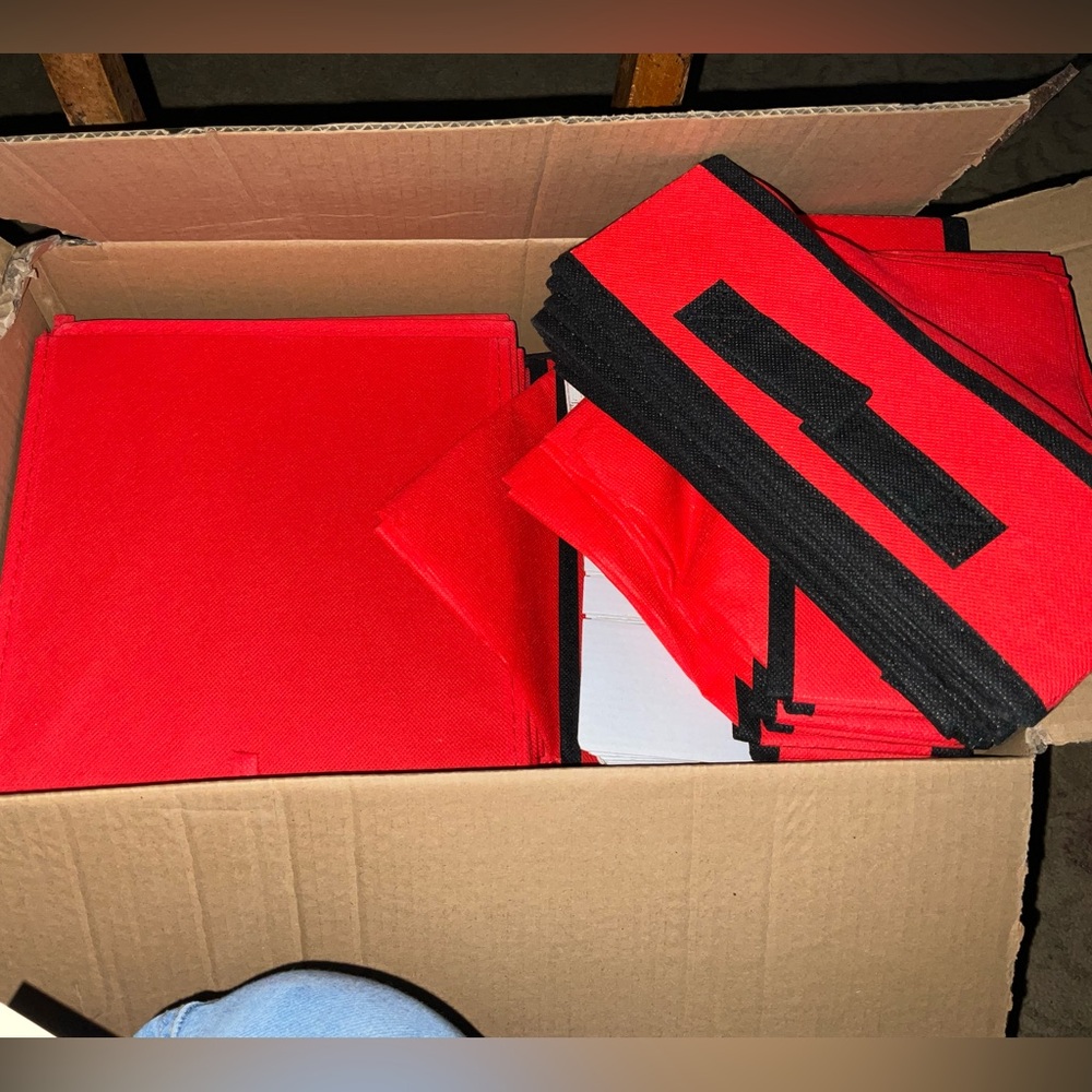 NIB FREE SHPG 2 Red Ornament Storage Boxes each holds 72 ornaments. - Picture 5 of 6